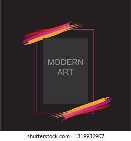 Print Modern Art Frame Design Vector