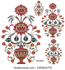 Print mughal flower motif  bunch