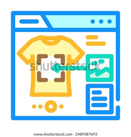 print on demand color icon vector. print on demand sign. isolated symbol illustration