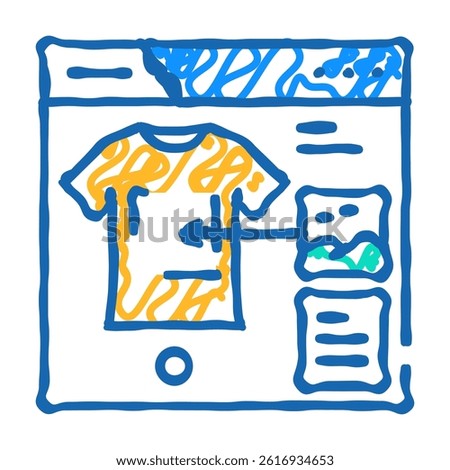 print on demand doodle icon sketch vector. print on demand sign. isolated symbol illustration