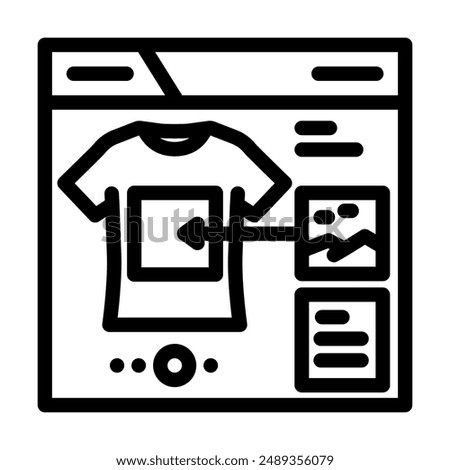 print on demand line icon vector. print on demand sign. isolated contour symbol black illustration