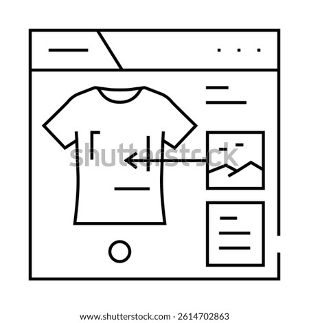 print on demand line icon vector. print on demand sign. isolated contour symbol black illustration
