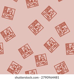 print on demand line seamless pattern print on demand thin line illustration