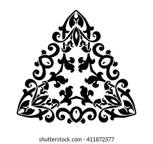 The print on the fabric. Can be used in the form of a pattern on the material, pattern tattoo, icons. Element for design. Ornament. EPC 8