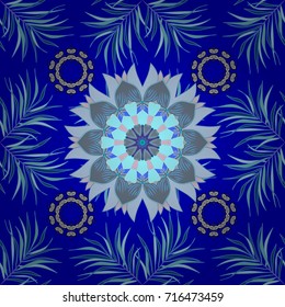 For print on fabric, textiles, wallpaper. Vintage retro style. Vector illustration. Vector. Cute floral pattern with buds flowers. Seamless background.