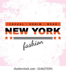 print on a t-shirt, print on the theme of new york city, design of vintage clothing, vector image, grunge design, typography, original clothing, sportswear, souvenir production, poster