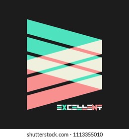 print on T-shirt, typography on fabric, sports line, urban style, youth clothes, picture series, vector image, flat style, modern art