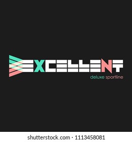 print on T-shirt, typography on fabric, sports line, urban style, youth clothes, picture series, vector image, flat style, modern art