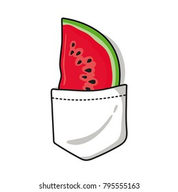 Print on T-shirt watermelon in your pocket