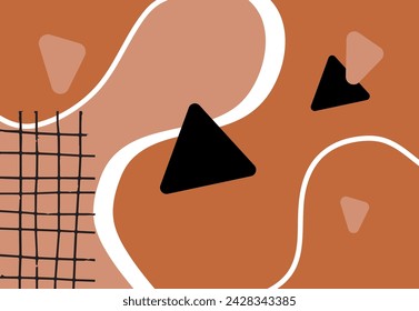 print with organic shapes, abstract geometric background vector