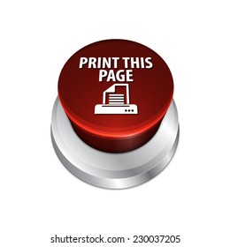 Print Page Button Text Printer Icon Stock Vector (Royalty Free ...