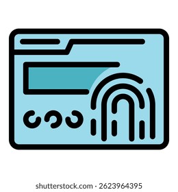 Icono de Contraseña de impresión. Esquema de impresión de Contraseña Vector icono de color plano aislado
