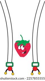 print pattern consisting of fruit figures white background