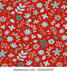 Print Pattern Floral Design Art Illustration for Textile