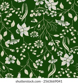 Print Pattern Floral Design Art Illustration for Textile