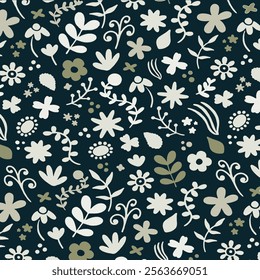 Print Pattern Floral Design Art Illustration for Textile
