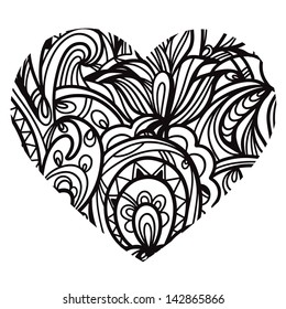 Print  pattern heart - vector