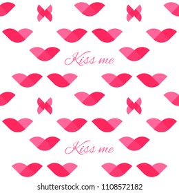 Print pattern kiss me