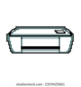 imprimir el vector retro de imágenes de píxeles de la impresora fotográfica. computadora de papel de bits, impresora de fotos de impresión de oficina de escáner. ilustración vintage antigua