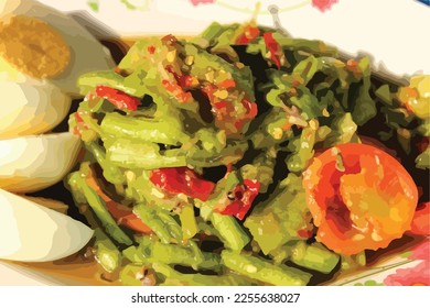 Print photo is Thailand food on vector