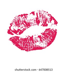 Print of pink Vector illustration on a white background. EPS