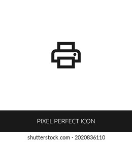 Print Pixel Perfect Icon for Web, App, Presentation. editable outline style. simple icon vector eps 10