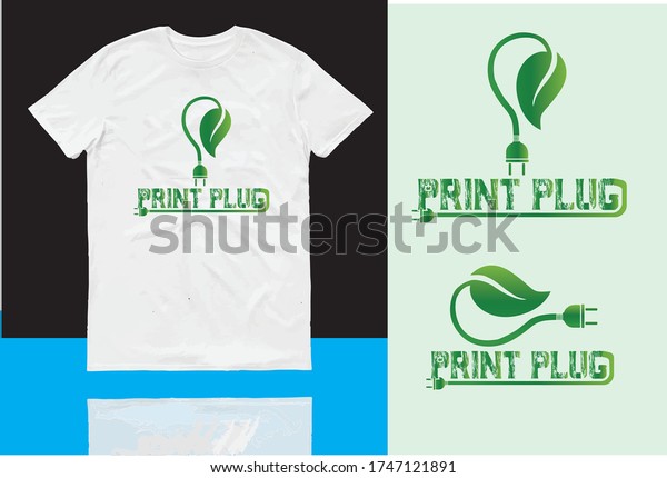 Print plug t shirt design.cable ware logo t shirt
design print plug