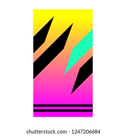 Print for poster, banner, postcard, flyer, sublimation print. Elements for design. Print swatch for jersey designs.