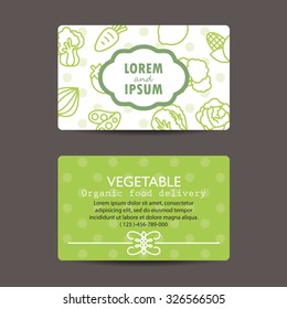 Print Preview Business Card, Fresh Organic Vegetables