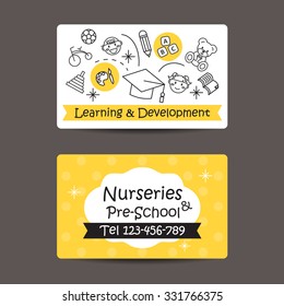 Print preview Business Card, Nursery And preschool