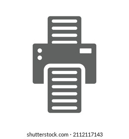 Print, printer, printing icon. Gray vector graphics.