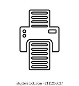 Print, printer, printing outline icon. Line art vector.