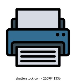 print printer scan scanner copy fax machine paper document office business finance icon