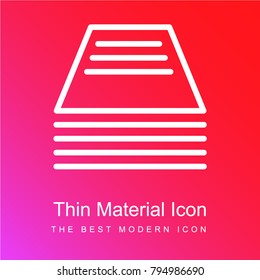 Print products outline made of different lines red and pink gradient material white icon minimal design