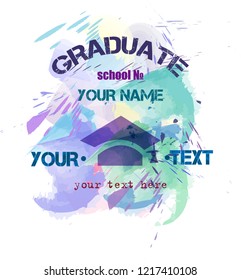 Print to prom or graduate. Vector Text Background