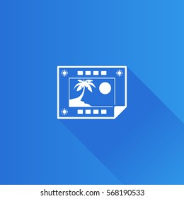 Print proof icon in Metro user interface color style. Paper registration marks