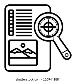 Print proof icon vector illustration