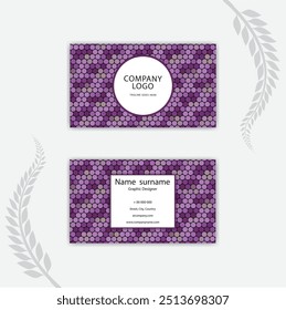 Print a purple color business card.