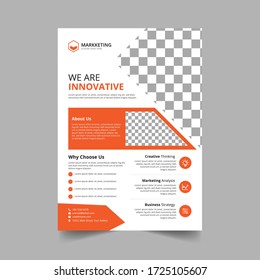 Print Ready A4 size, business or corporate flyer design template