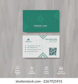 print ready corporate business card template layout. Vector illustration.Stationery design