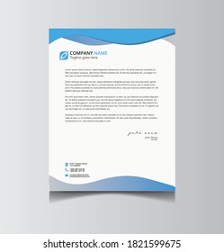 Print ready corporate business company letterhead with proper guides