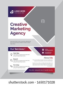 Print Ready Corporate Flyer Template Design With Gradient