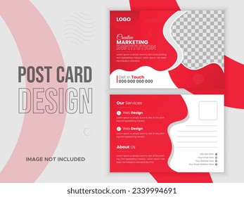 Print Ready Corporate Professional Business Postcard Design, Corporate Post Card Template Vector.