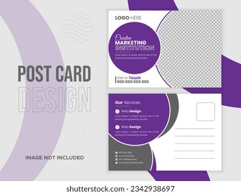 Print Ready Corporate Professional Business Postcard Design, Corporate Post Card Template Vector.