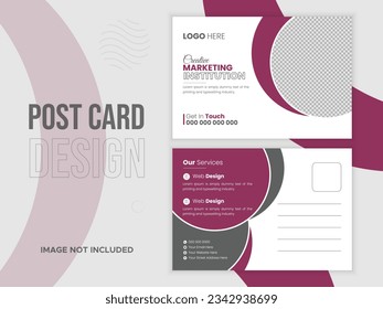 Print Ready Corporate Professional Business Postcard Design, Corporate Post Card Template Vector.