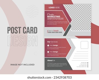 Print Ready Corporate Professional Business Postcard Design, Corporate Post Card Template Vector.