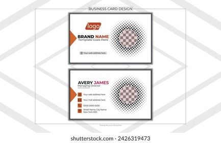 Print ready Editable Business Card Template Design Abstract Modern Icon Color for Luxury Presentation of Simple Corporate Identity Concept Minimal Elegant Brand Set of Creative Contact Information.