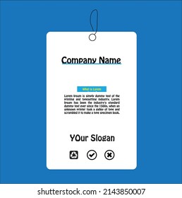 Print - Ready Hang Tags design
