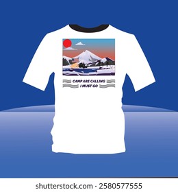 print ready hiking t shirt design