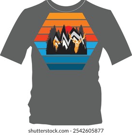 print ready hunting t shirt design